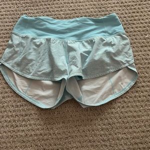 icing blue lululemon speed ups 2.5in size 0. worn twice